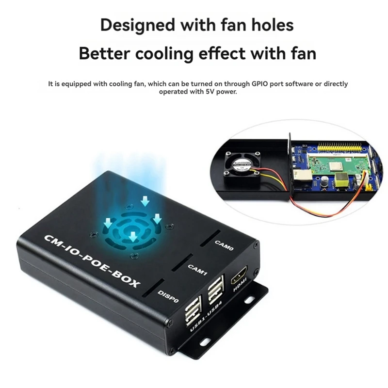 وحدة الحساب Poe Board + حافظة + مجموعة مروحة لـ Raspberry Pi CM4S CM3 3Lite 3 + 3 + Lite لوحة توسيع وحدة الحساب