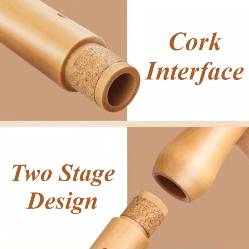 مسجل عالي 8 فتحات C مفتاح خشبي للطلاب مزمار عمودي احترافي للمبتدئين يلعبون مسجل ممارسة الموسيقى المحمولة الناي