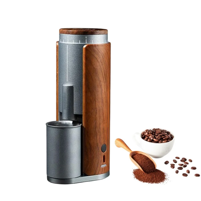 

Portable Coffee Maker Bean Bin 25g Espresso Machine 24 Grids Wide Range Adjustment Coffee Grinder 20w