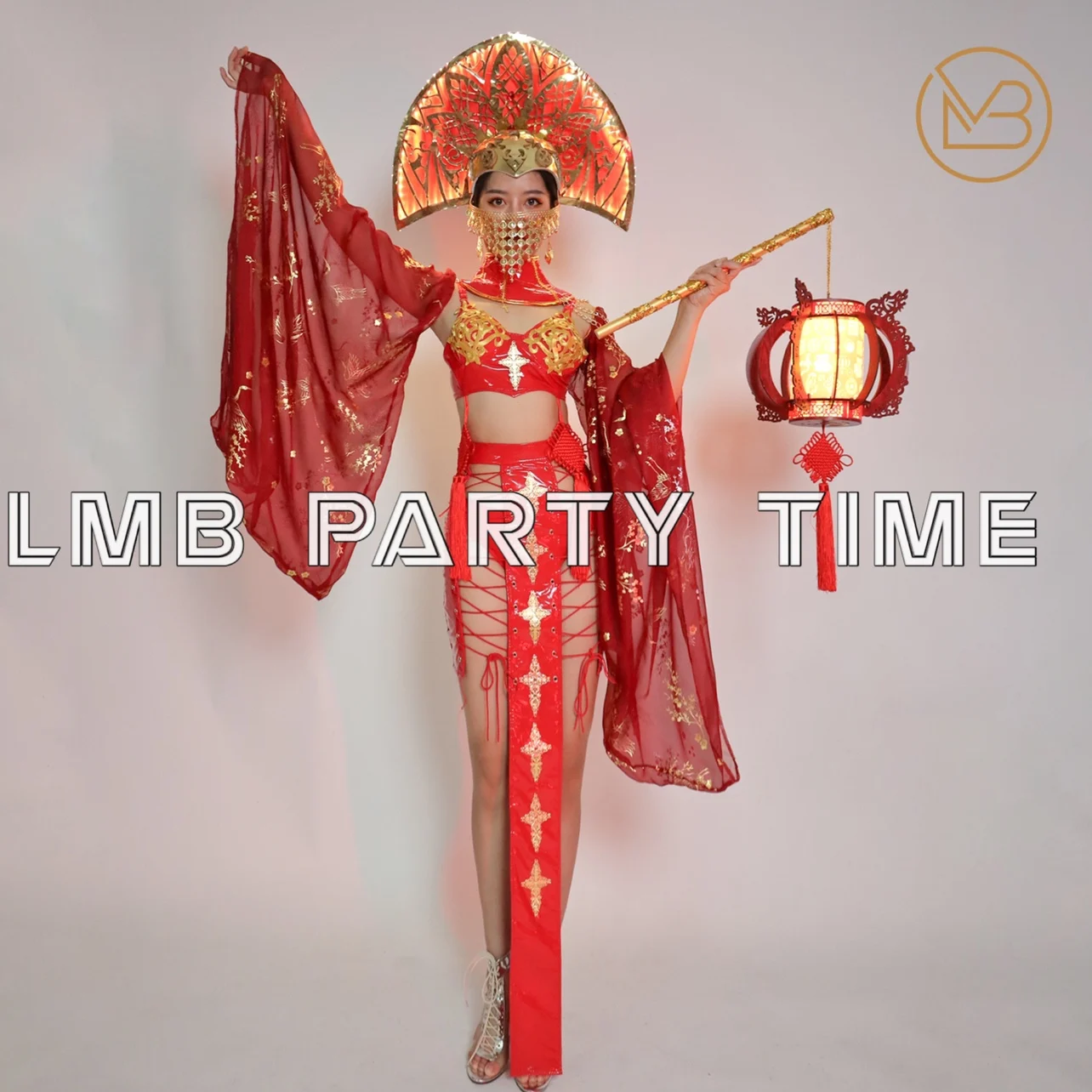 

performance costume Chinese style luminous festival bar gogo performance costume Dunhuang