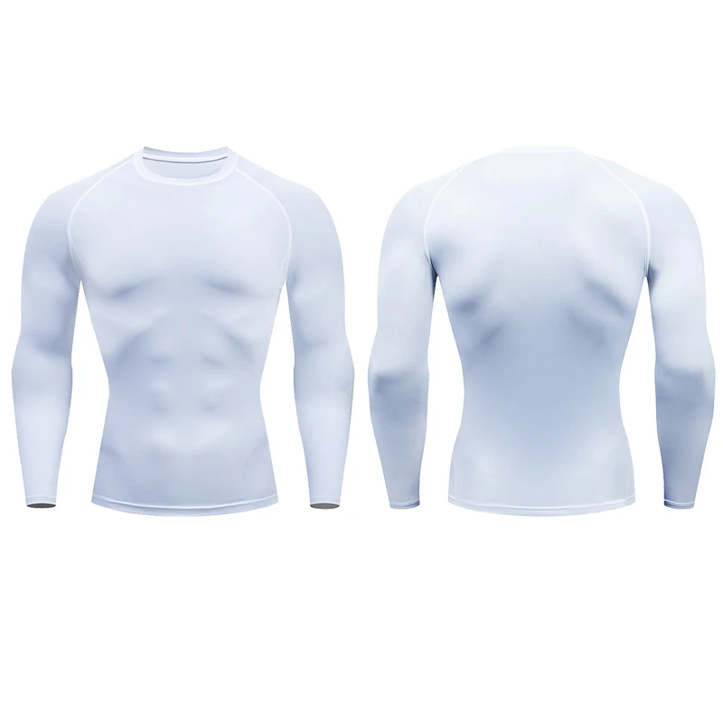 Männer Kompression Läuft T-shirt Fitness Engen Langarm Sport Shirts Training Jogging Tops Gym Sport Dry Fit Rashgard – Detail 2