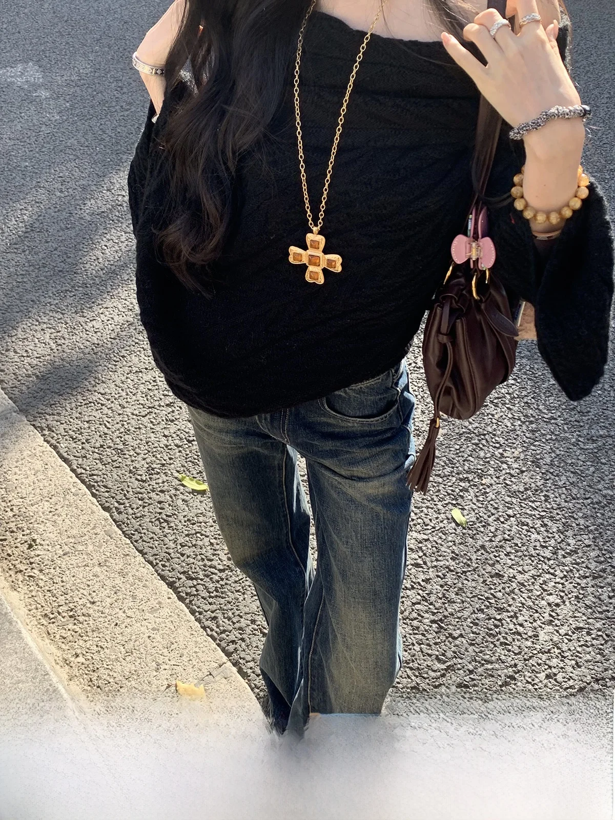 

FBB Limit, зимние новые отбеленные хлопковые джинсы с прямыми штанинами в стиле ретро, женские универсальные длинные брюки, повседневные брюки