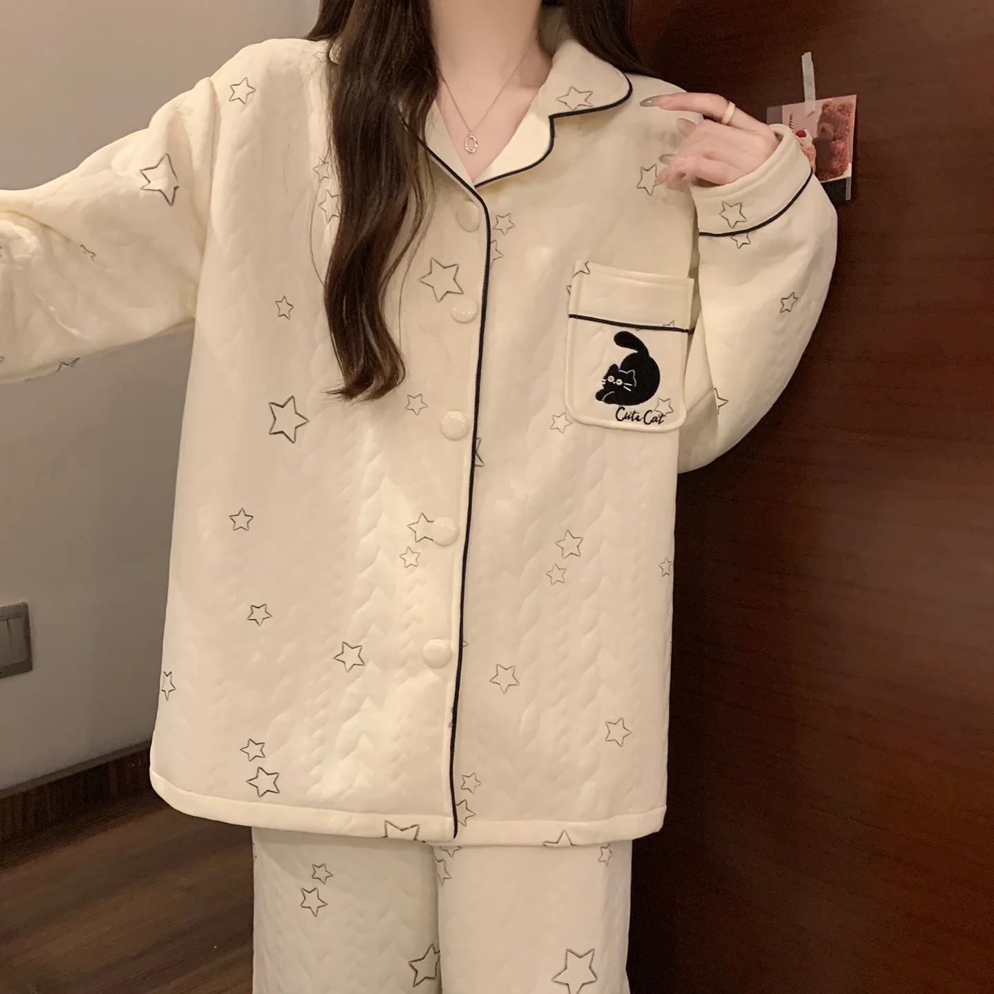 

Комплекты пижам: оранжевые женские хлопковые пижамы с влагоотводящими свойствами, на пуговицах, красные, с длинными рукавами, летние, женские, в полоску, милые, шелковые, простые