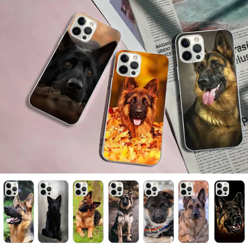 German Shepherd Dog Phone Case for iPhone 11 12 13 Mini Pro Max 8 7 6 6S Plus X 5 S SE 2020 XR XS 10 case