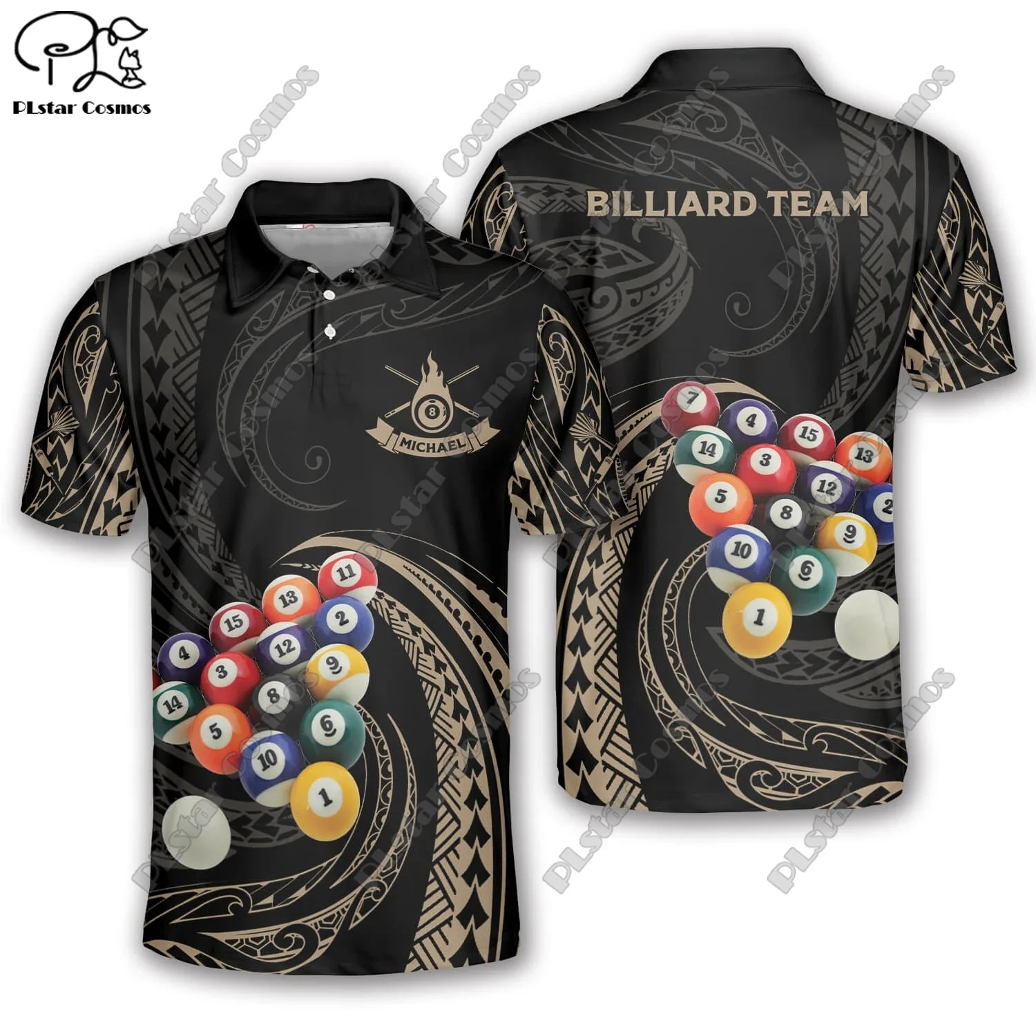 3D Printing Billiard 8 9 Ball Skull Polo Shirt Harajuku Streetwear Summer Tops Sleeveless T-Shirt Fitness Unisex Clothing New  6