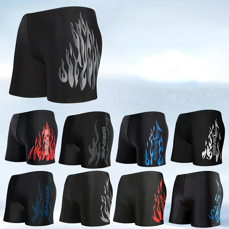 Traje de baño para hombre, pantalones cortos de baño para hombre, traje de baño, bañadores para piscina, calzoncillos de playa, Boxer de llama, Badpak maillot de bain homme