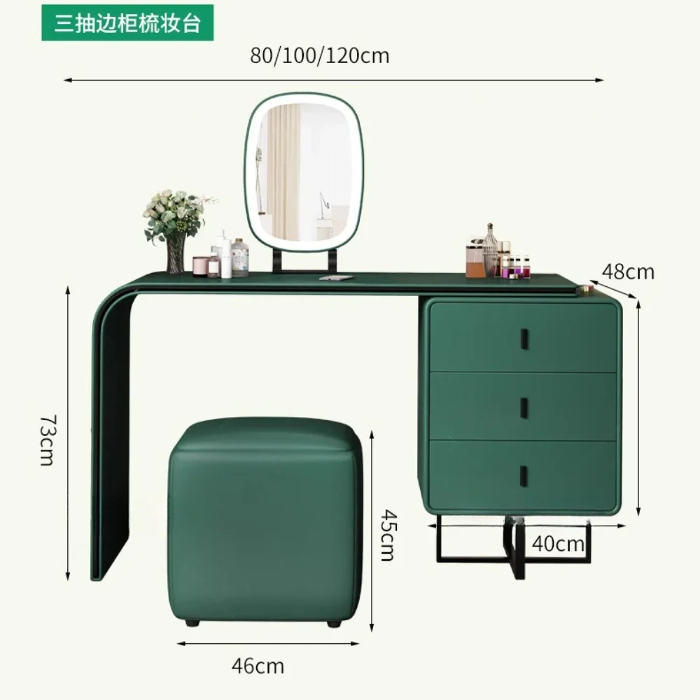 Meja Rias Sudut Hijau Rak Barang Mewah Laci Meja Rias Kuku Kamar Tidur Wanita Tocador Maquillaje Perabotan Roma
