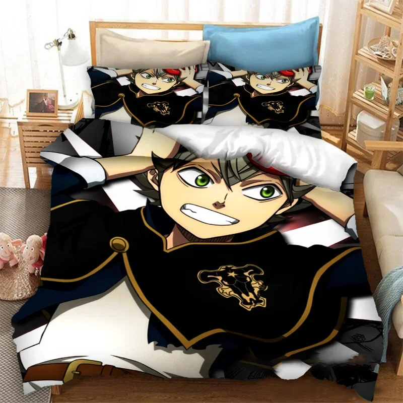 Anime Black Clover Asta 2_3PCS Bedding Set Duvet Cover Bedroom Comforter Covers Single Twin King _Size Quilt Cover Home Textiles