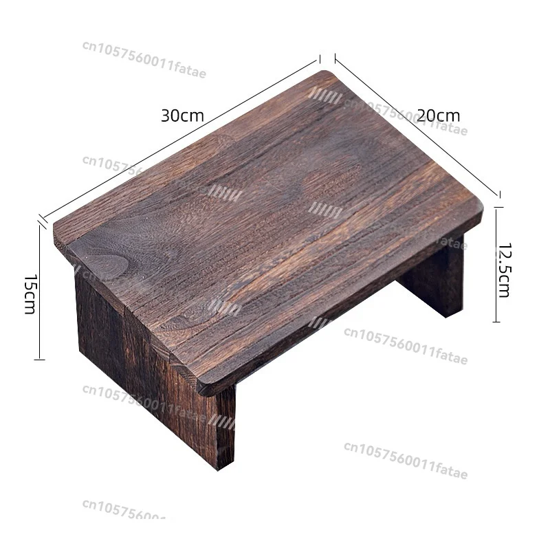 

Solid Wood Footrest with Sloping Surface