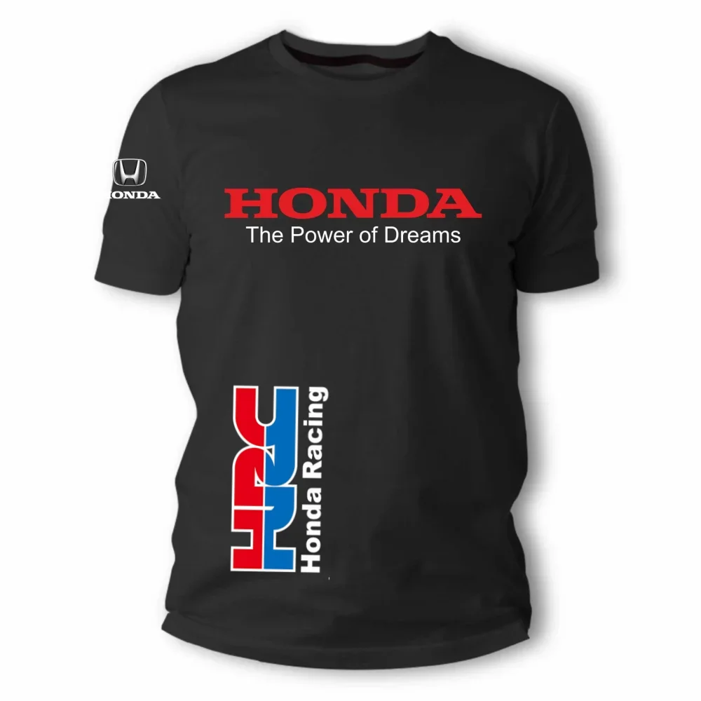 

Honda Men's and Women's T-shirt Summer Y2k Tee Honda Racing Car High-end Short-sleeved Spring and Autumn Motorcycle Cycling Top