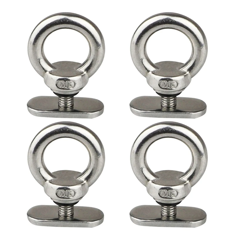 

4Pcs Track Mount Tie Down Eyelet Awning Stopper Mount Screw Accessory Dropship