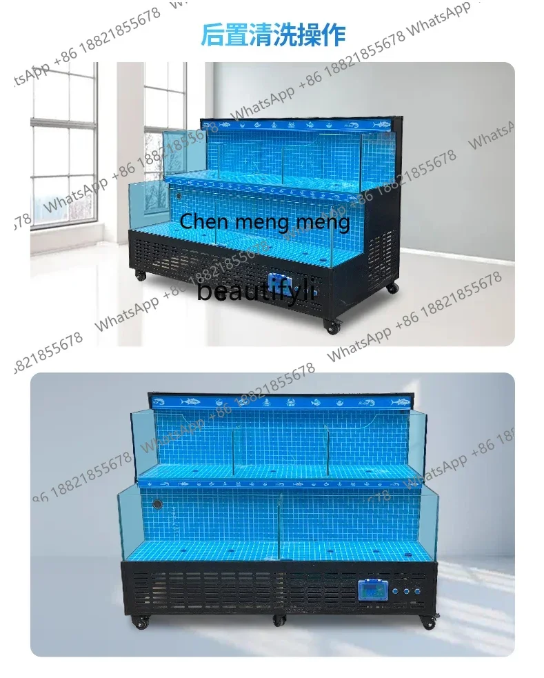 Hot sales  Waterfall flowing water hotel breeding crayfish, hairy crabs and other river fresh small freshwater fish tanks custom