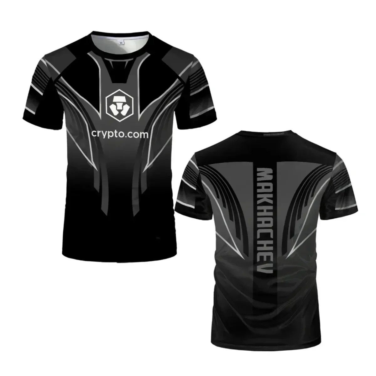 Herren-T-Shirt im Fight-Style, schwarz-gold, für MMA-Training, sportliches T-Shirt, ideal für den Sommer, schnelltrocknend, für Fitness und Boxen, 3D-Druck. – Detail 20