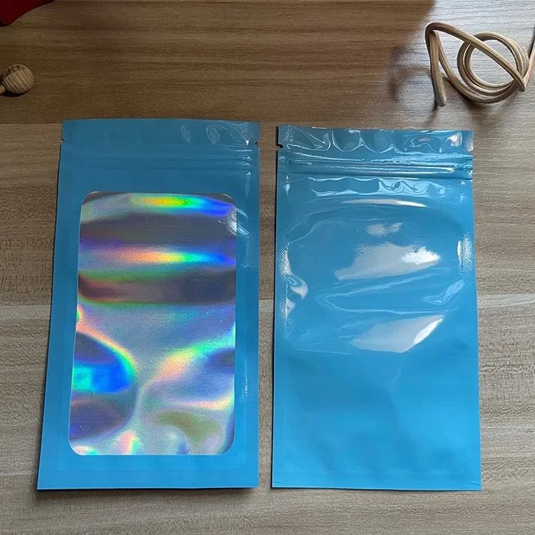 20-50 stücke Verdicken Druckverschlussbeutel Holographische Laser Farbe Kunststoff Beutel Für DIY Schmuck Einzelhandel Lagerung Beutel Zip-Lock Beutel KEIN Loch – Detail 12