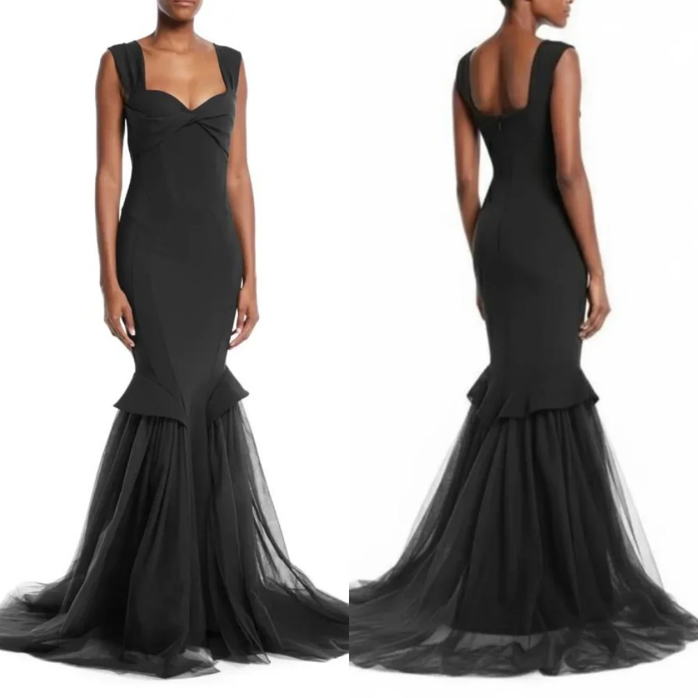 

Customized Matching Jersey Tulle Pleat Mermaid V-neck Long Dresses Bespoke Occasion Dresses Exquisite Classic Sizes Available