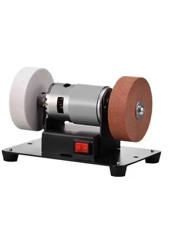 Knife Sharpener Small Grinding Wheel Machine Desktop Coarse and Fine Double  Wheel No Small Electric  and Polishing Drilling