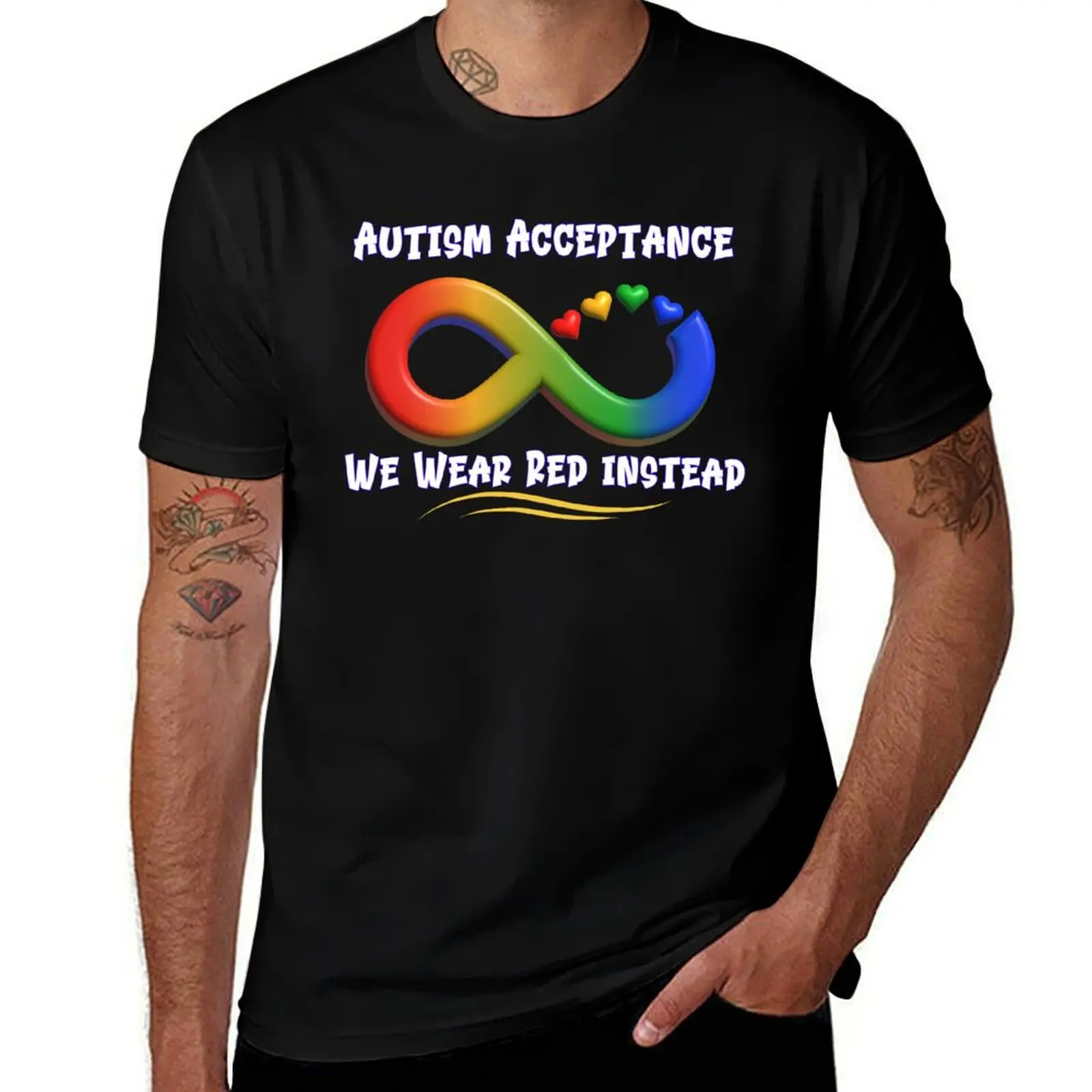 

Autism Acceptance We Wear Red Instead T-Shirt tshirts personalised aesthetic clothes for a boy graphic shirts mens t shirt