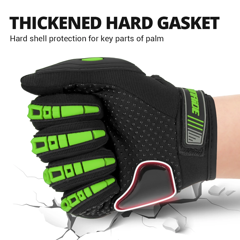 Grüne Motorrad handschuhe Voll finger Touchscreen Motocross Motorrad handschuhe rutsch feste Reit handschuhe Schutz gegen Fall M-2XL