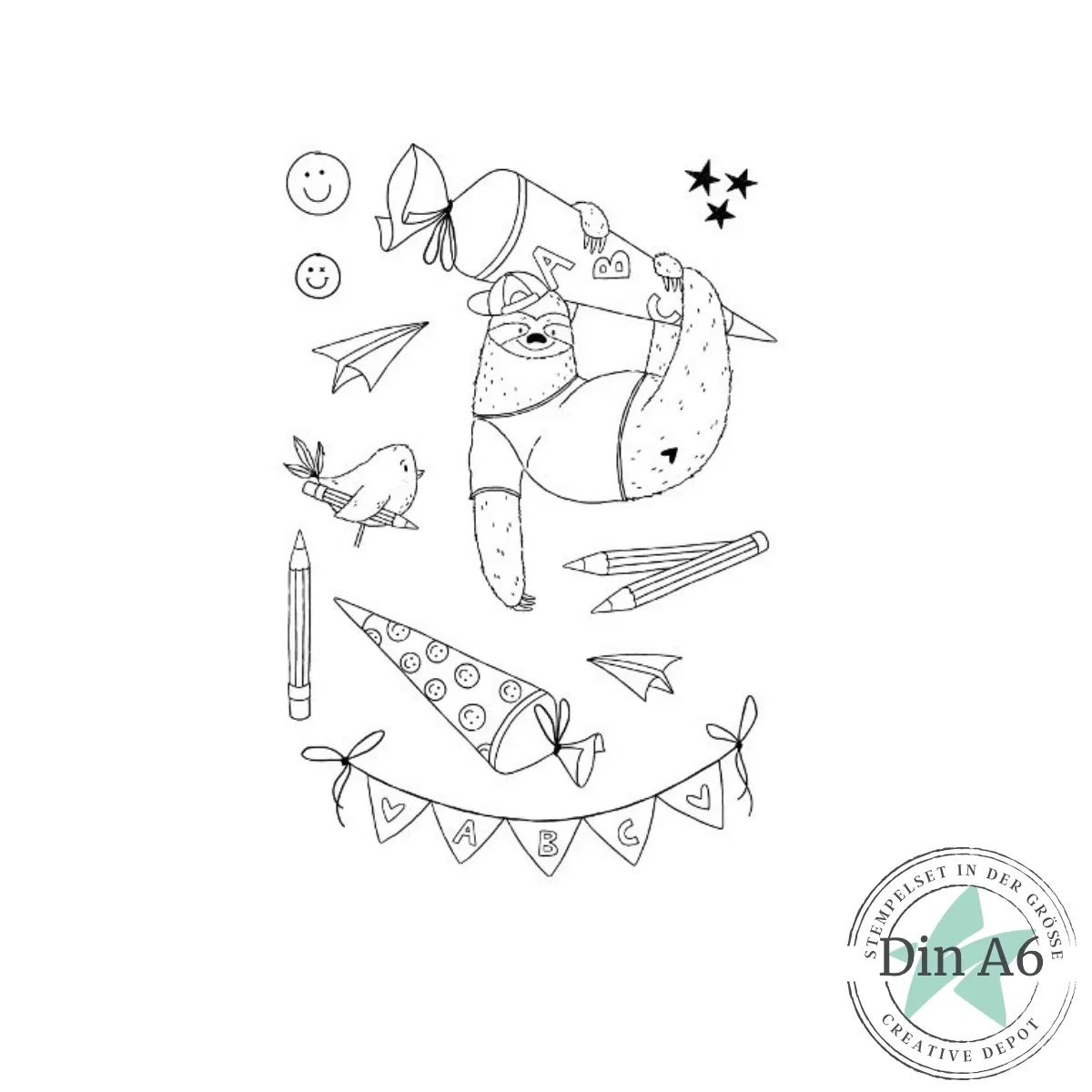 2026 Stempelset - Schulkoffer Metall-Stanzformen für DIY Scrapbooking Bastelarbeiten Fotoalbum-Vorlage Handgemachte Dekoration