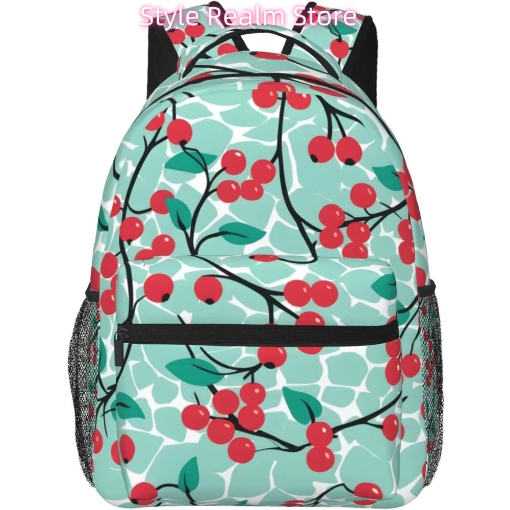 

Легкий рюкзак для ноутбука с рисунком вишни, легкий многоцелевой дорожный повседневный рюкзак унисекс, студенческие рюкзаки для мужчин и женщин