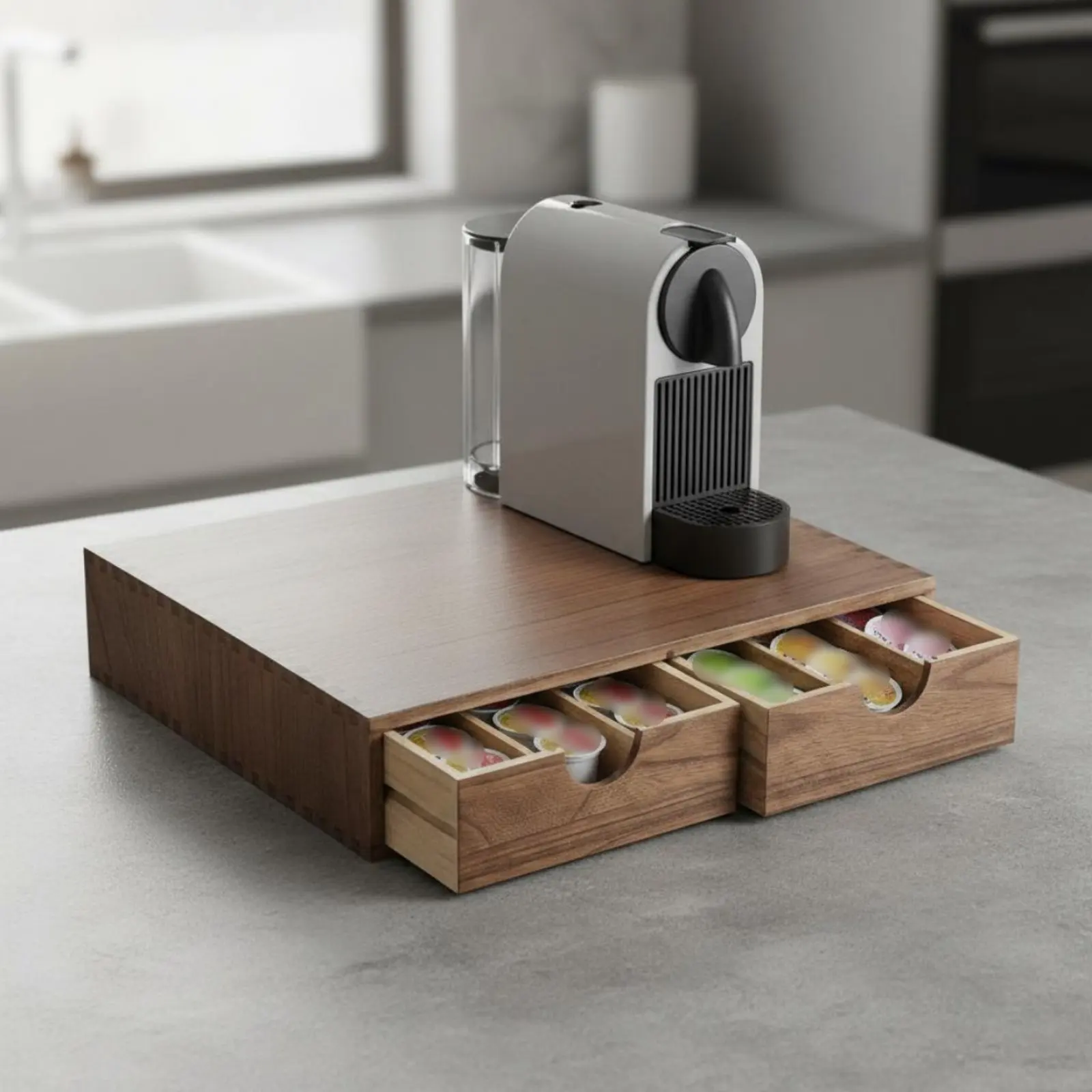 Organizador de cápsulas de café para cocina – Ahorra espacio en encimera, 30 unidades - imagen 4