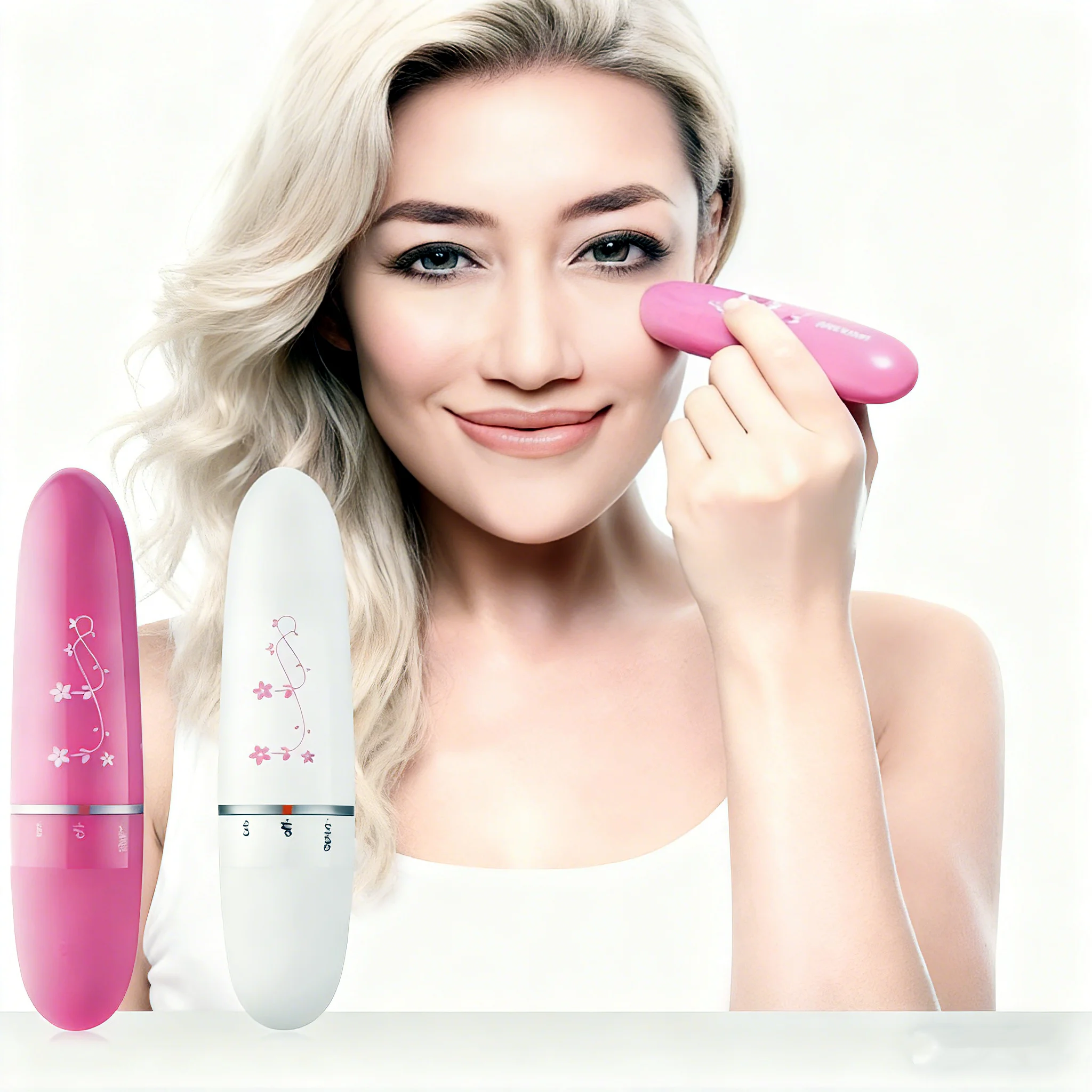 Portable Mini Electric Eye Massager Micro Facial Beauty Instrument for Relax Eye Dark Circles Eye Bags Puffiness Eye Massage