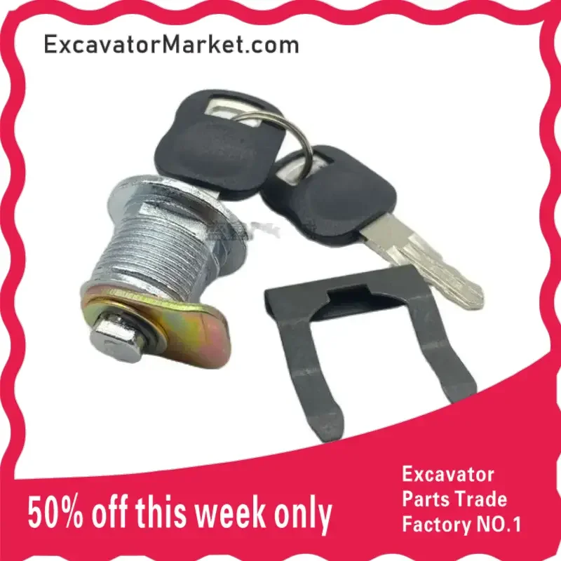 

Accessories Side Door Lock Cylinder Side Cover Lock Cylinder For Excavator E306 307 320 324 329 330 336