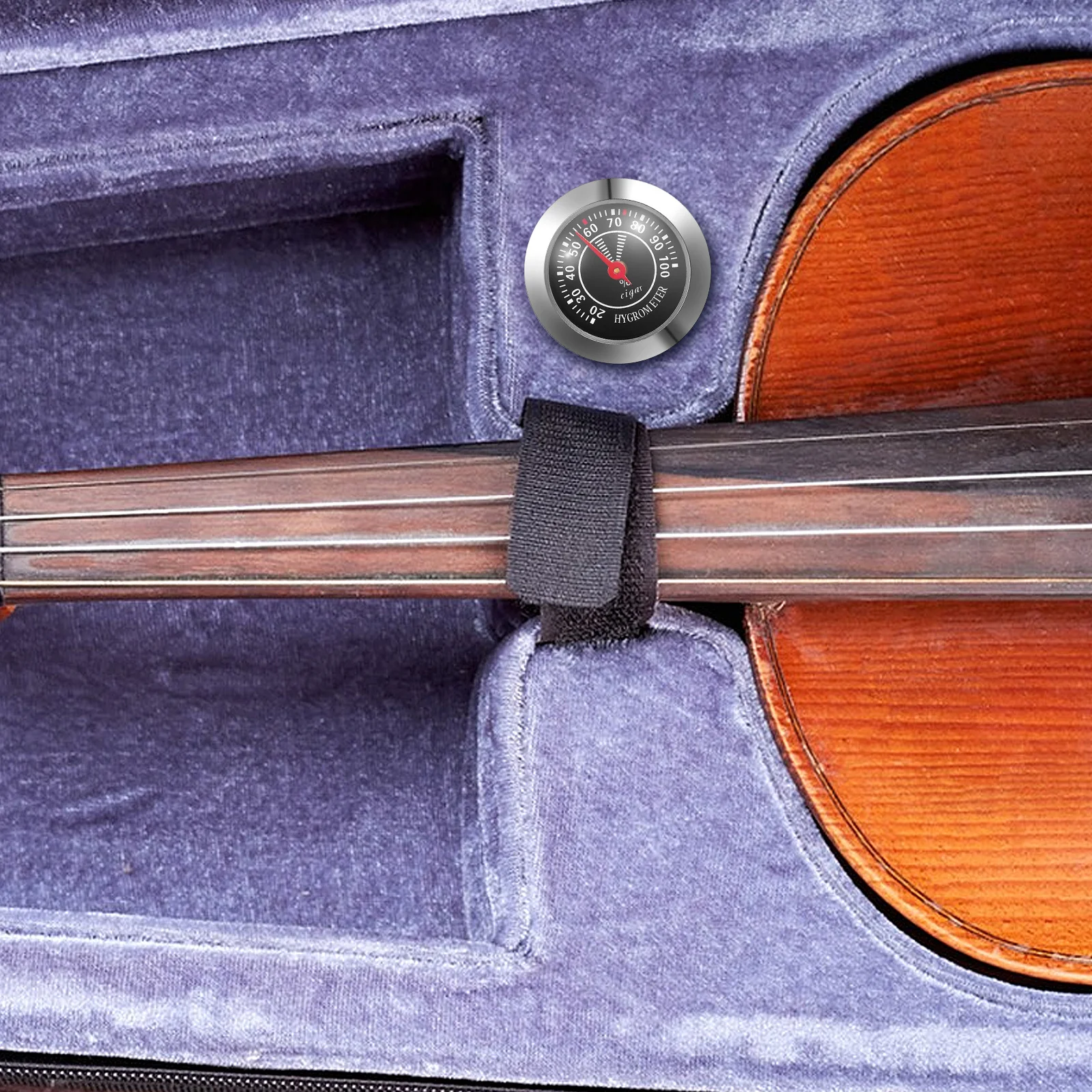 

Small Round Hygrometer For Humidor Mechanical Analog Cigar Box Humidity Gauge Durable Compact Design Home Violin Case Use