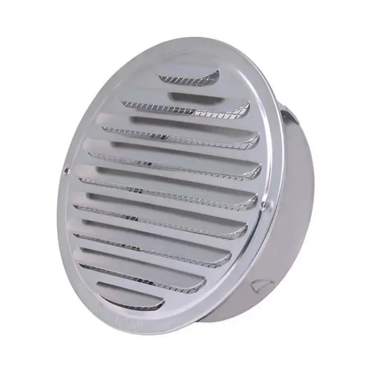 Cubierta de malla de ventilación plana de acero inoxidable 304, campana de escape de pared exterior, tapa de lluvia, campana de escape de aceite