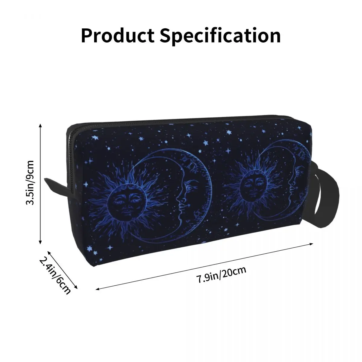 Celestial Mystic Esoteric Magic Sun Moon Pencil Case for Studen Pen Box Pencil Bag Stationery Supplies Women Organizer Pouch