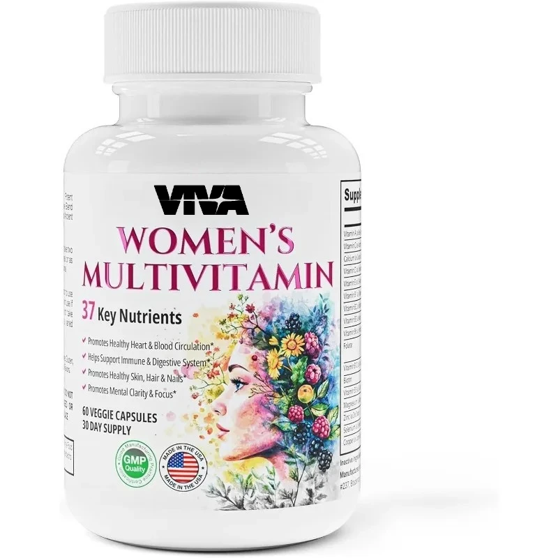 

Женский мультивитаминный и минеральный комплекс, содержащий растительные экстракты — витаминные капсулы для волос, кожи и ногтей, 30-дневная поставка