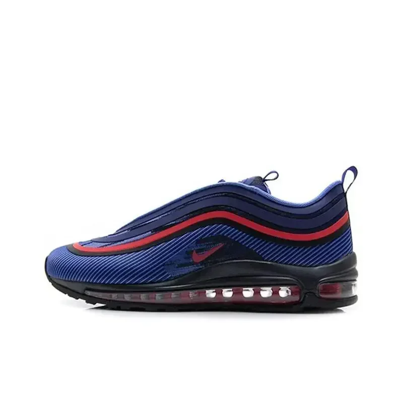 Nike Air Max 97 Men and Women's Air-cushioned Fashion Comfortable Breathable Anti-slip Wear-resistant Running Shoes Dark