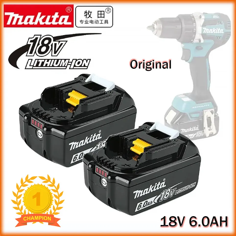 

100% Original Makita 6Ah/5Ah/3Ah for Makita 18V Battery BL1830B BL1850B BL1850 BL1840 BL1860 BL1815 Replacement Lithium Battery