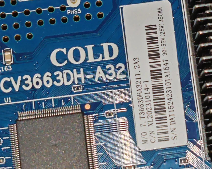 CV3663DH-A32  Three in one TV motherboard physical photo, tested for 30--55V   25W 350ma