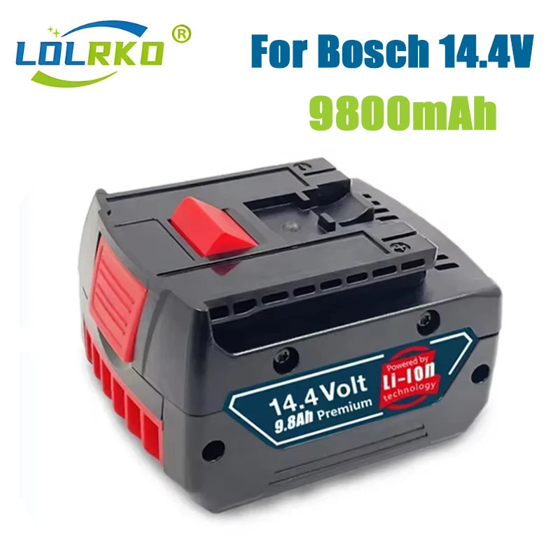 2024 Original 9800mAh 14.4V for Bosch Replacement Power Tool Battery Pack Lithium-Ion for GBH GDR GSR1080 DDS180 BAT614G