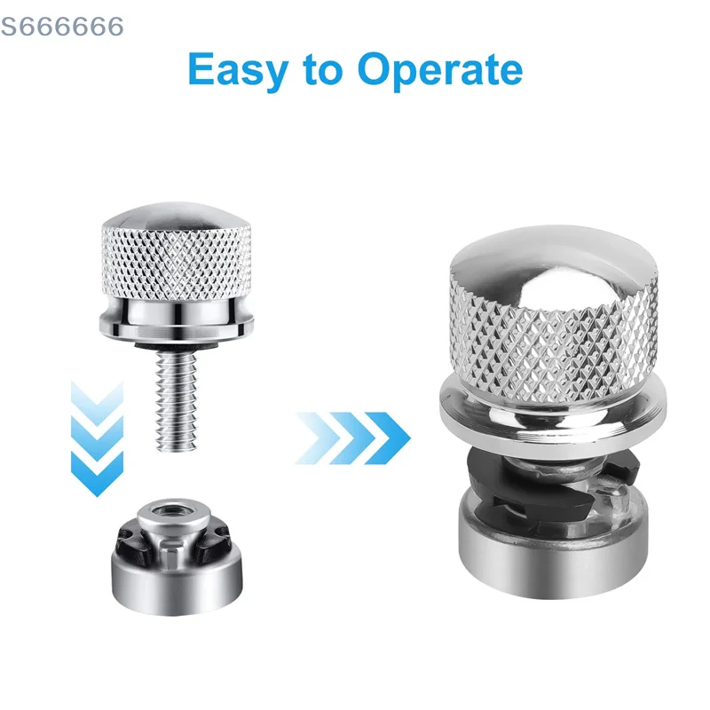 할리 스포츠스터 XL 소프테일 FL 다이나 스트리트 밥 로드 4x 퀵 릴리즈 리어 펜더 시트 볼트 너트 키트용 오토바이 마운트 나사