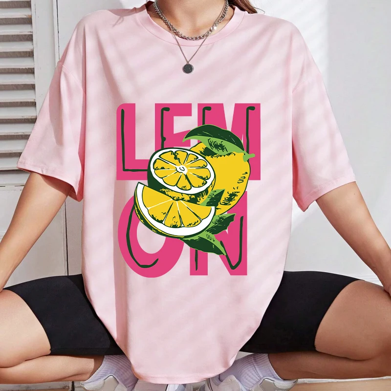 Bold Pink Lemon Graphic Creative Heat Transfer Patches For Clothes Iron-On T-Shirts DIY Fashion Heat Transfer Thermal Sticker