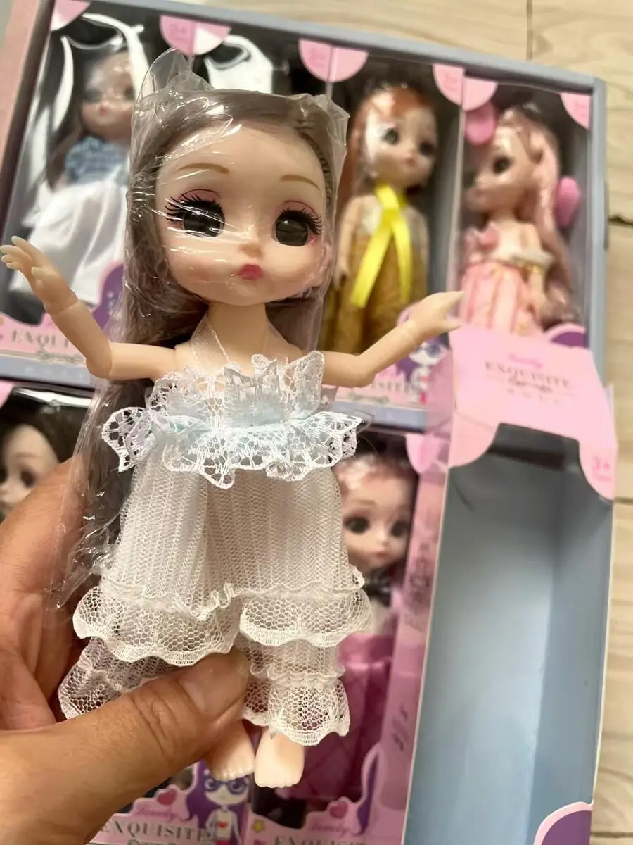 8 stks/set BJD Jointed Doll 16 cm Anime Kawaii 13 Kogelgewrichten Modepoppen met Volledige Set Kleding Dress Up Meisje speelgoed Verjaardagscadeau