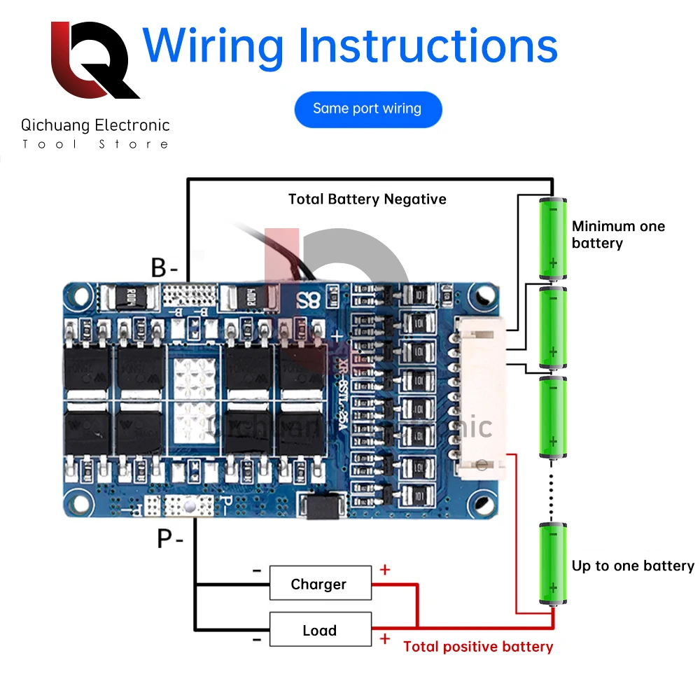 BMS 8S 24V 15A 20A 25A LiFePo4 Battery Balanced Charge Board Equalizer Li-ion Batteries Protective Board Charging Balance Module