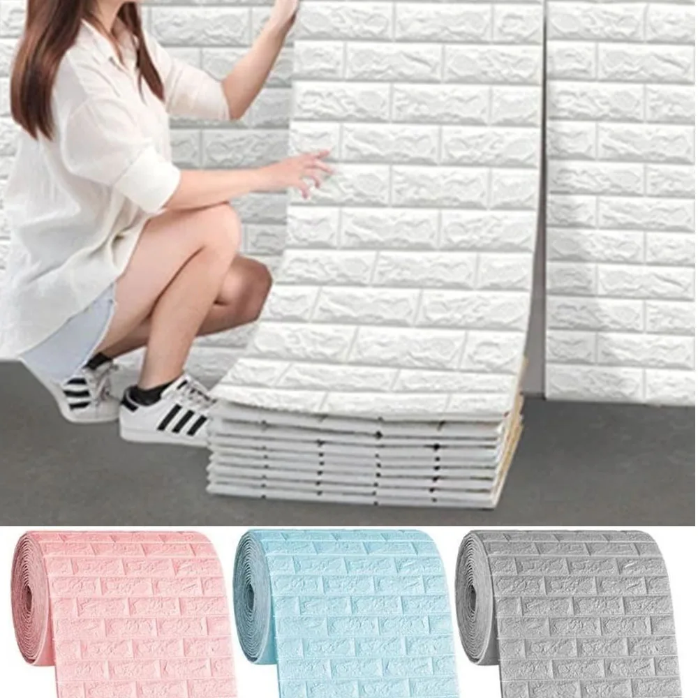 77 سنتيمتر * 70 سنتيمتر ثلاثية الأبعاد الجدار ملصق تقليد الطوب غرفة نوم ديكور المنزل مقاوم للماء مكافحة العفن ذاتية اللصق لتقوم بها بنفسك خلفية لغرفة المعيشة