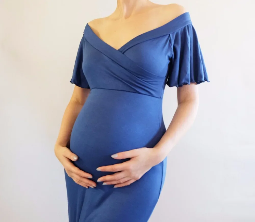 2024 модные платья для беременных реквизит для фотосъемки vestidos de maternidad para foto shoot Одежда для беременных платье