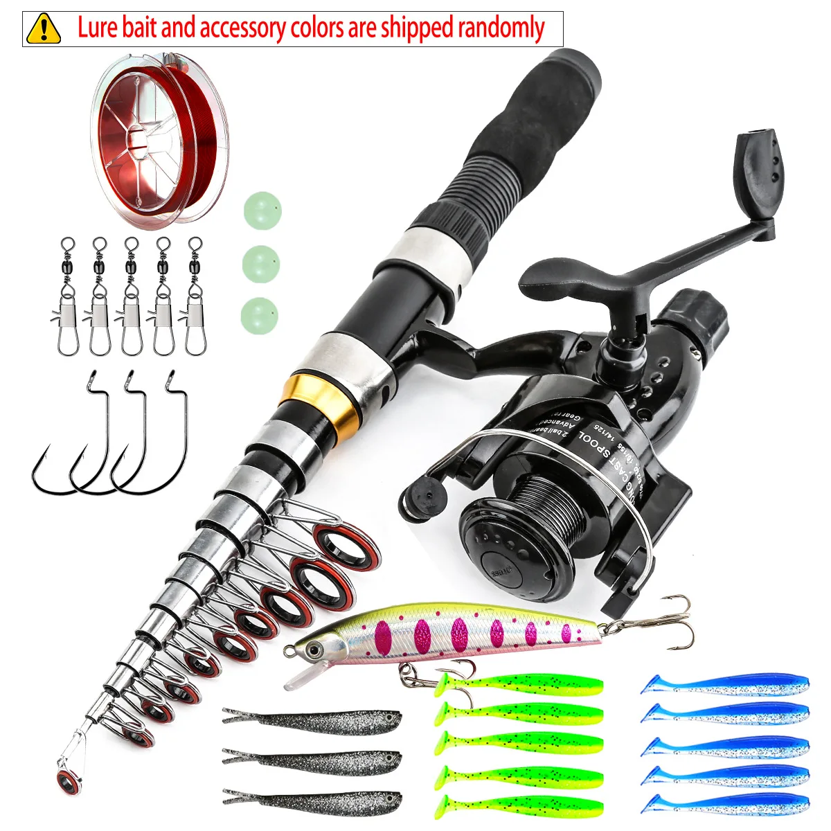 

Novice Ultra-short Sea Rod Fishing Gear Luya Rod Wheel Set Portable Throwing Rod Full Set Of Fshing Hooks Fake Hard Bait