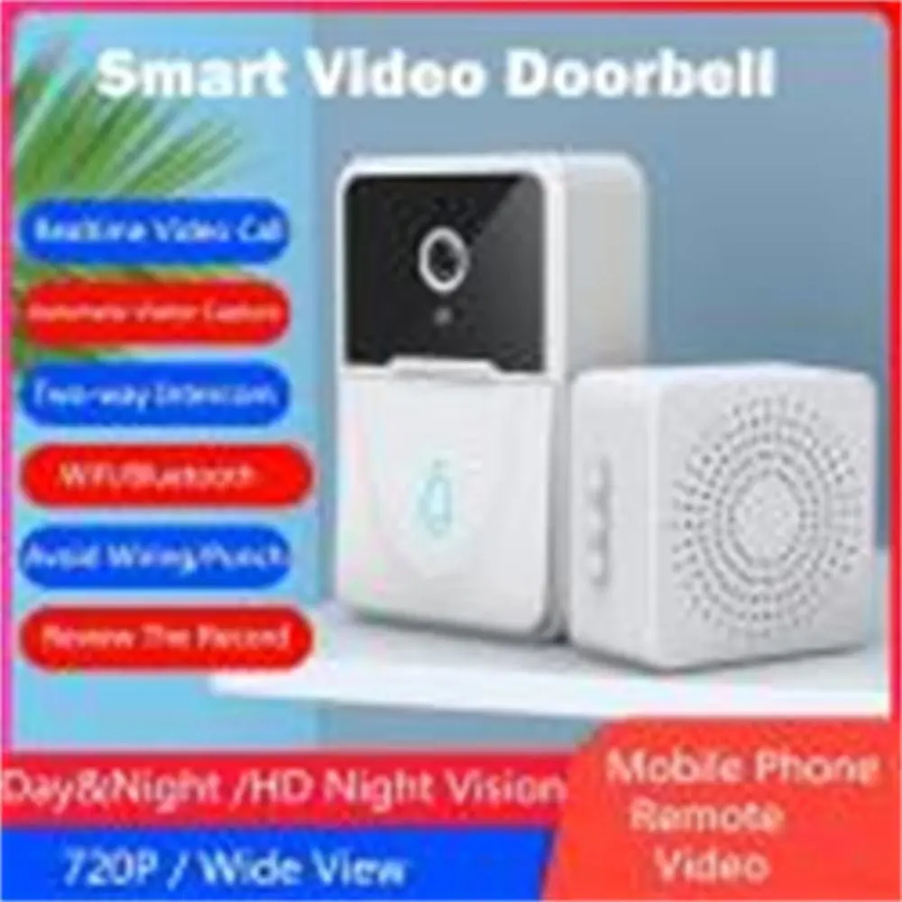 Timbre de puerta inalámbrico con cámara de visión nocturna, timbre de puerta con Video WiFi, intercomunicador de seguridad, cámara de teléfono