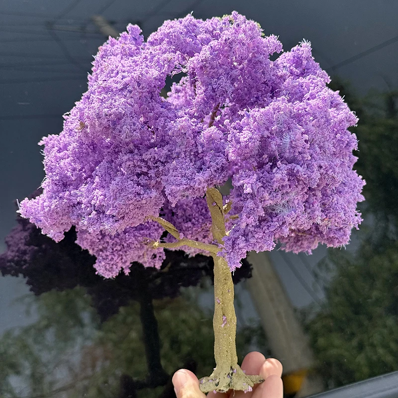 10/15/25cm Micro Landscape Model Tree Purple Dream Dollhouse Decora Sand Table Garden Landscaping Animation Photography Material view 5