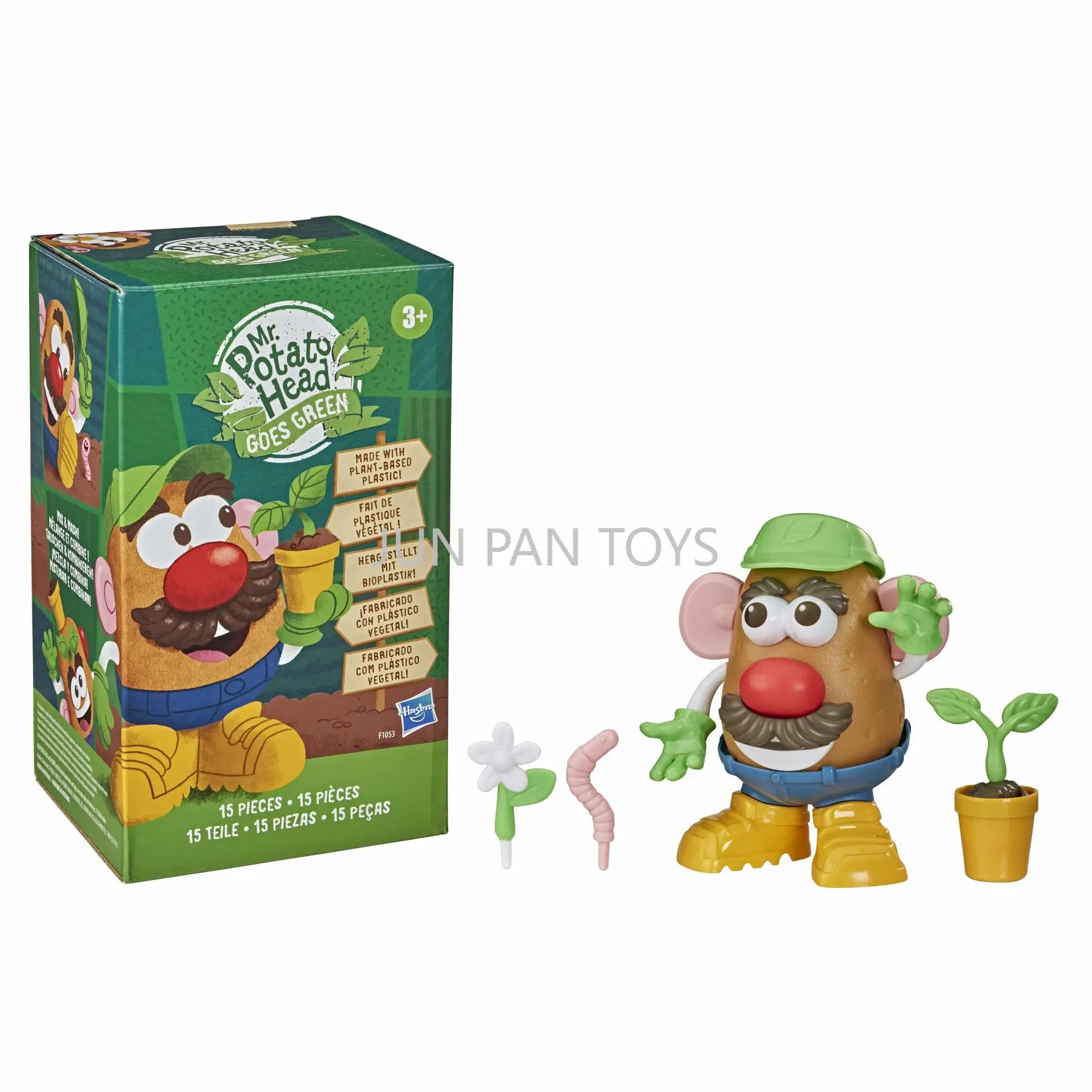 Mr Potato Head Goes Green Action Figure Classic Cartoon Model Boy Children's Toys with 15 Accessories Collection Halloween Gift