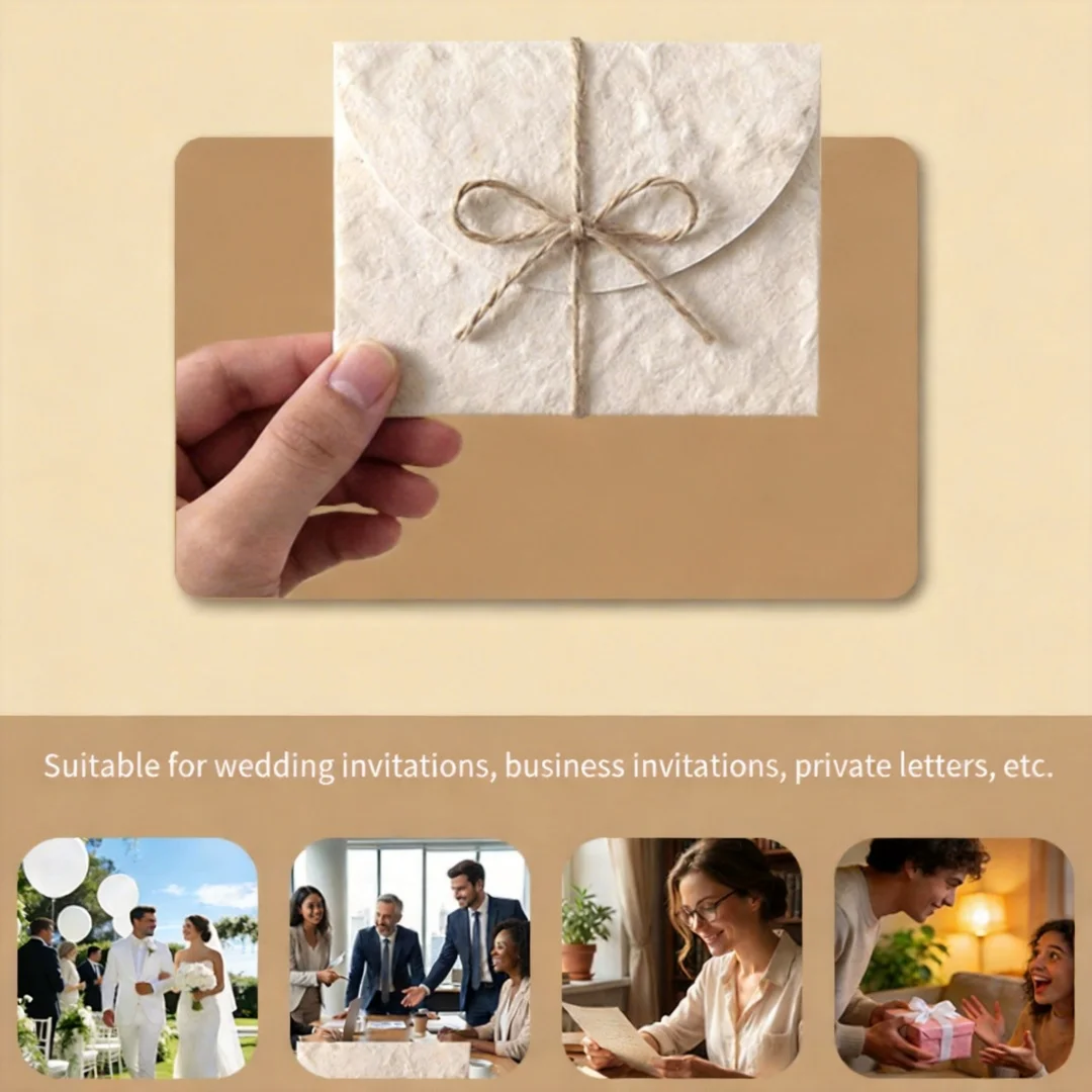 10pcs Luxury Textured Mini Envelopes 7x10cm Cotton-Linen Feel Paper Handmade Gift Card Sleeves For Wedding Invitation Diy Crafts
