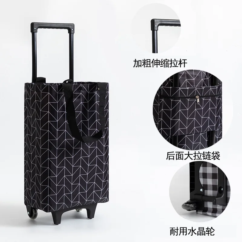 

Cross-border Hot Foldable Vegetable/Supermarket Shopping Trolley, Portable Waterproof Outdoor Cart