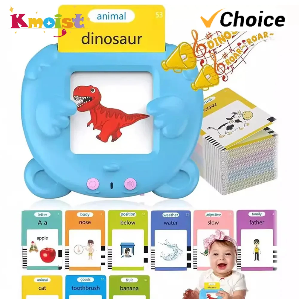 

Говорящие флэш-карты, сенсорные игрушки Монтессори для аутизма, зрение слов, развивающие игрушки для речи для малышей, детские рождественские подарки