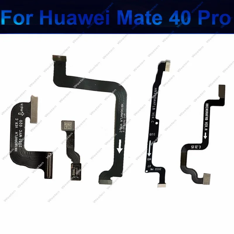 For HUAWEI Mate 40 Pro Motherboard Flex Rear Camera Light Focus Flex Signal Antenna Fingerprint SIM Card Connection Flex Cable