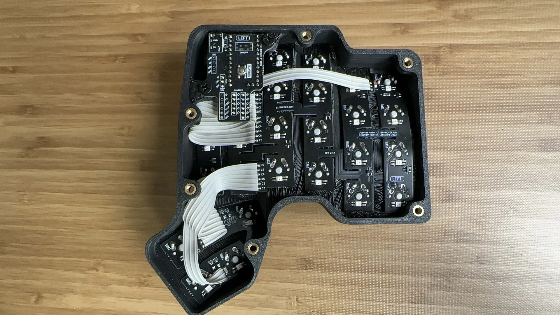 For Scylla 4x6 Split Keyboard Custom RGB Mode Wired Welding Grey Wood Axis V4/lebog Mute Axis QMK/VIA DIY Mechanical Keyboard